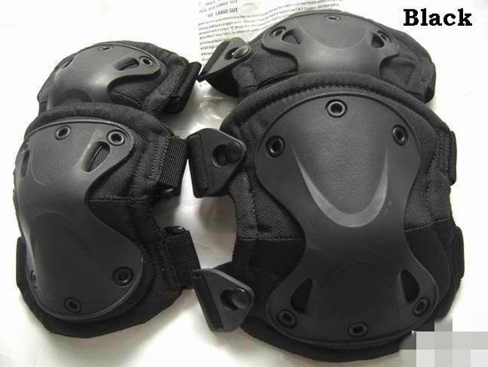 2013 new Tactical protection knee pads&elbow pads set BLK